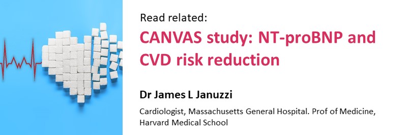 CANVAS 시험: NT-proBNP 및 CVD 위험 감소